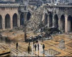 The site became a victim in the clashes of the Syrian Arab Army and the rebel forces of Jabhat al-Nusra. It was used as fortified bases by the Syrian 